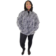 Women's Long Sleeves Printed Button Down Jacket  - 1941