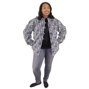 Women's Long Sleeves Printed Button Down Jacket  - 1941