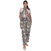 Women's African Printed Pant with Matching Scarf - FI-83