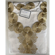 Women's Solid Gold Embroidery Skirt Set - FI-4025