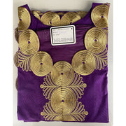 Women's Solid Gold Embroidery Skirt Set - FI-4025