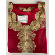 Women's Solid Gold Embroidery Skirt Set - FI-4025