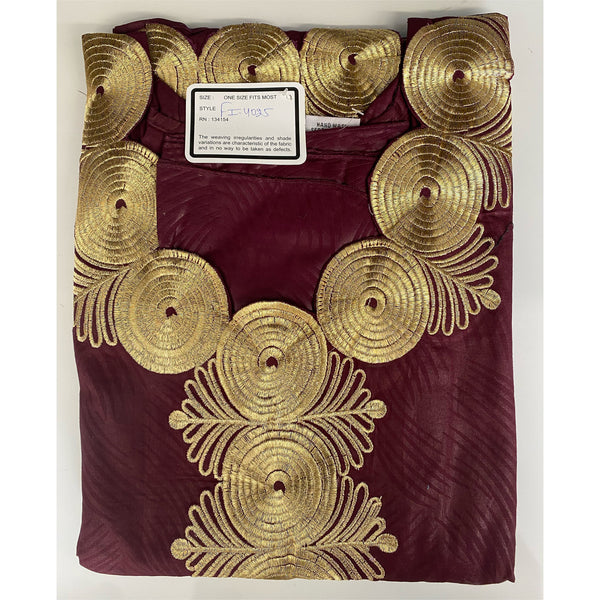 Women's Solid Gold Embroidery Skirt Set - FI-4025