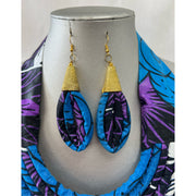 African Print Double Multi Layered Necklace -- Jewelry A39