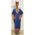 African Women's Dashiki Short Sleeve Denim Maxi Dress - FI-3069