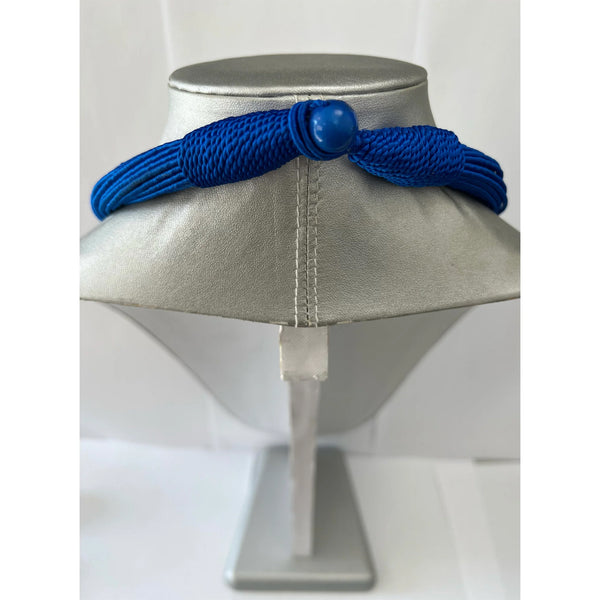 Women's 60 Line Strand Fabric Necklace and Earrings Set