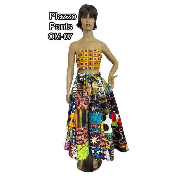 Women's Patchwork Palazzo Pants -- OM-07