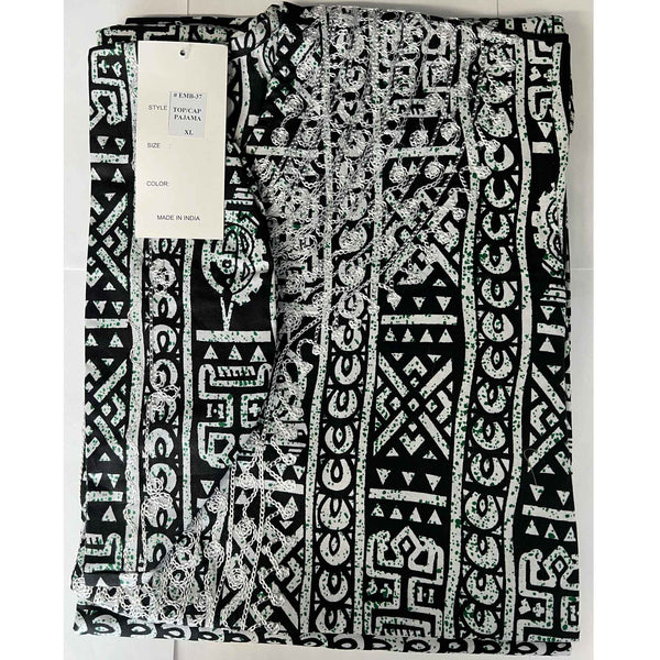 Men's Short Sleeve Pant Set with Embroidery -- EMB-36