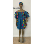 Women's Off Shoulder Short Sleeve Dress - FI-2071