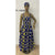 Women's Sleeveless Printed Maxi Dress with Smocking - FI-5008