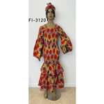 Women's Smocking Mermaid Double Layer Dress - FI-3120