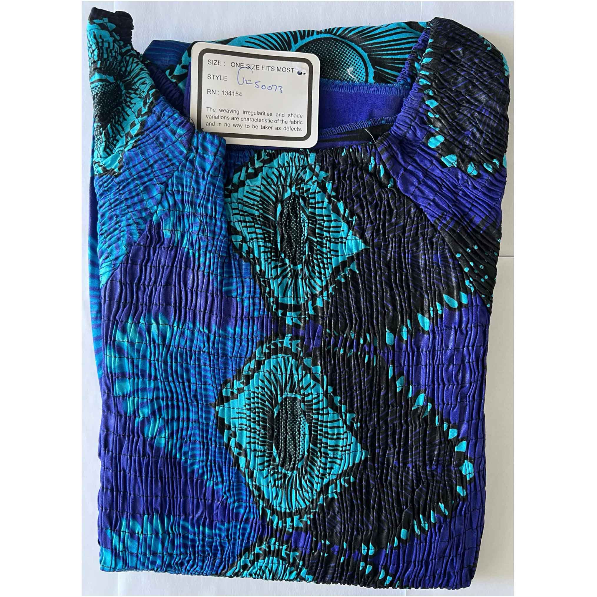 Women's Long Sleeve Smocking Short Dress -- FI-P50073