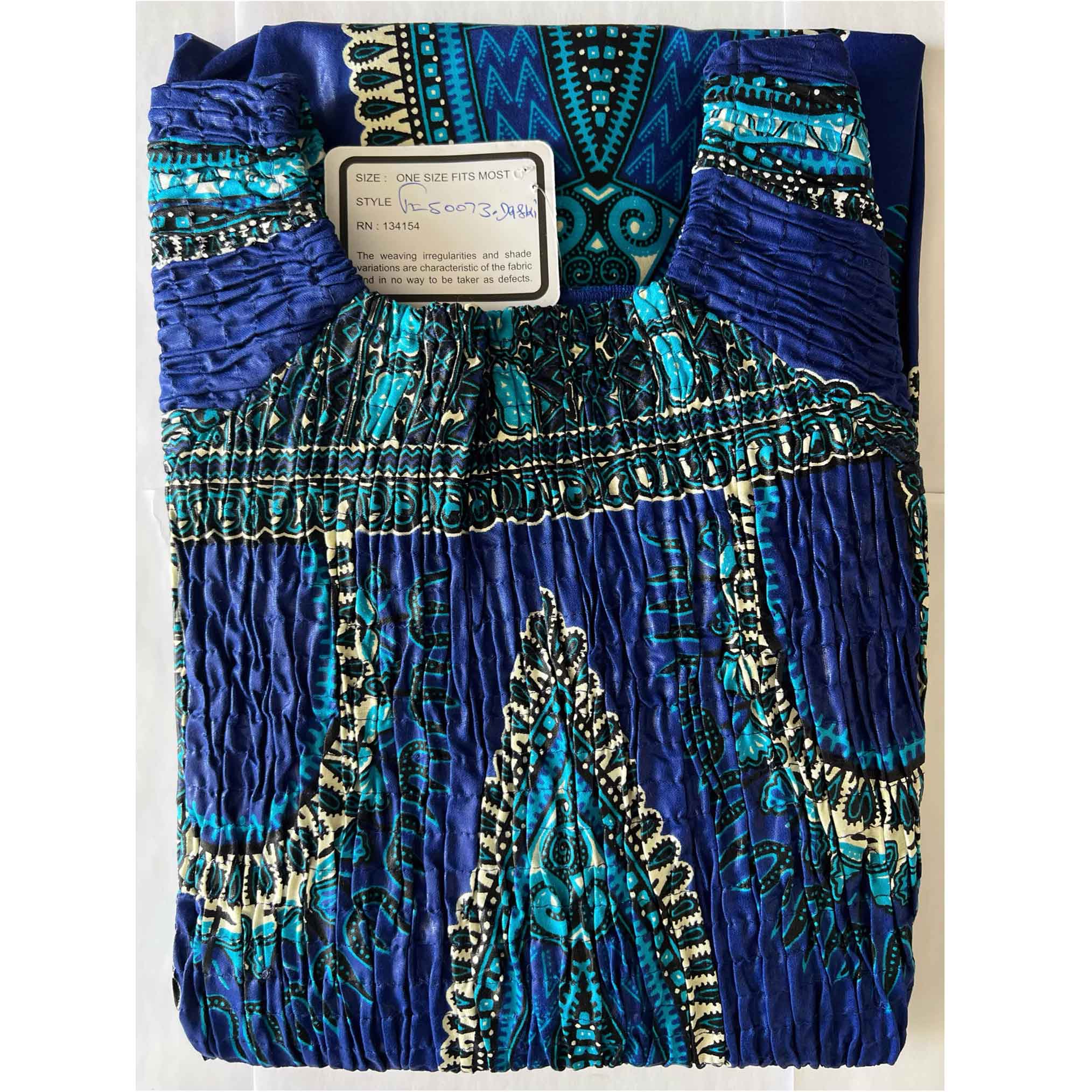 African Women's Dashiki Smocking Short Dress -- FI-D50073