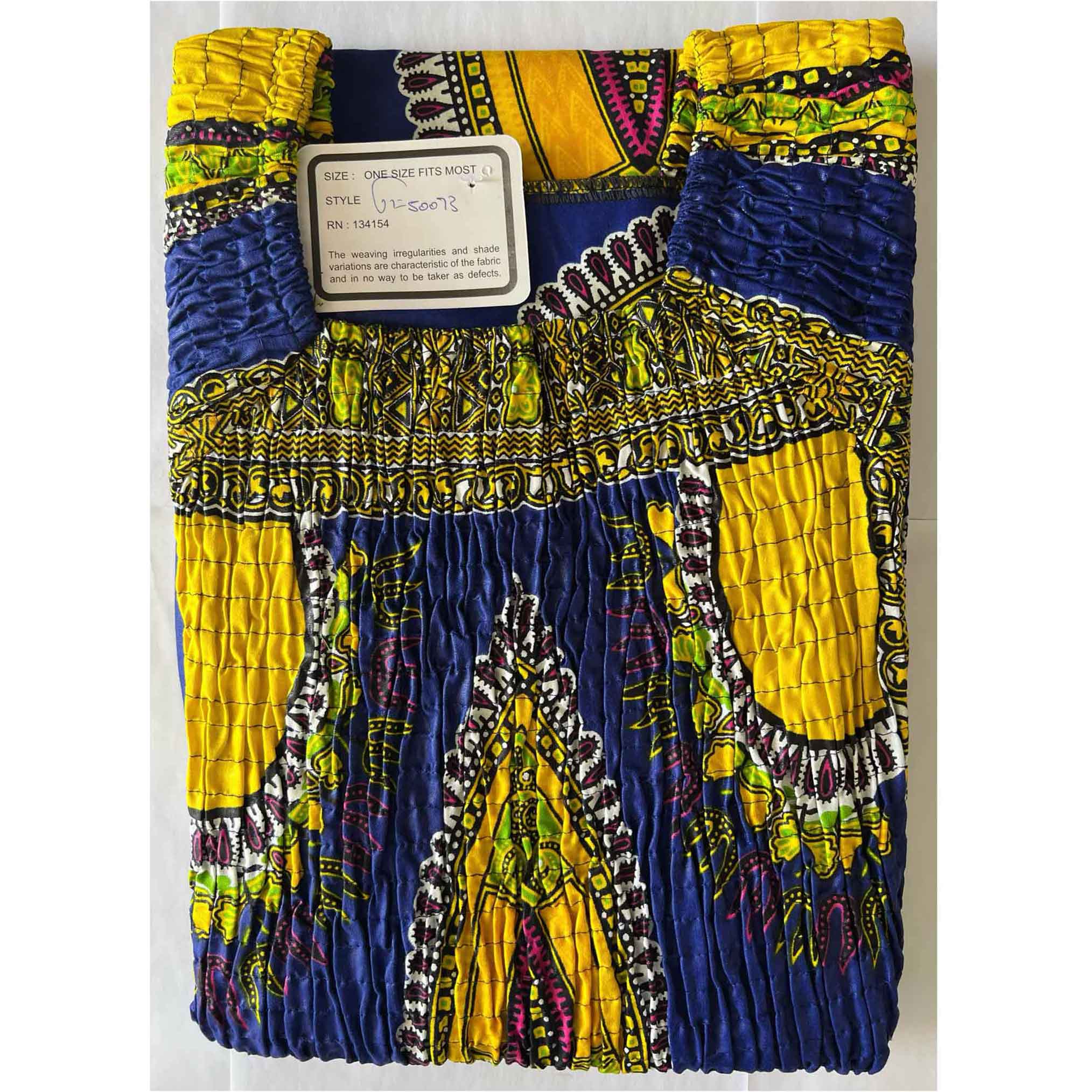 African Women's Dashiki Smocking Short Dress -- FI-D50073