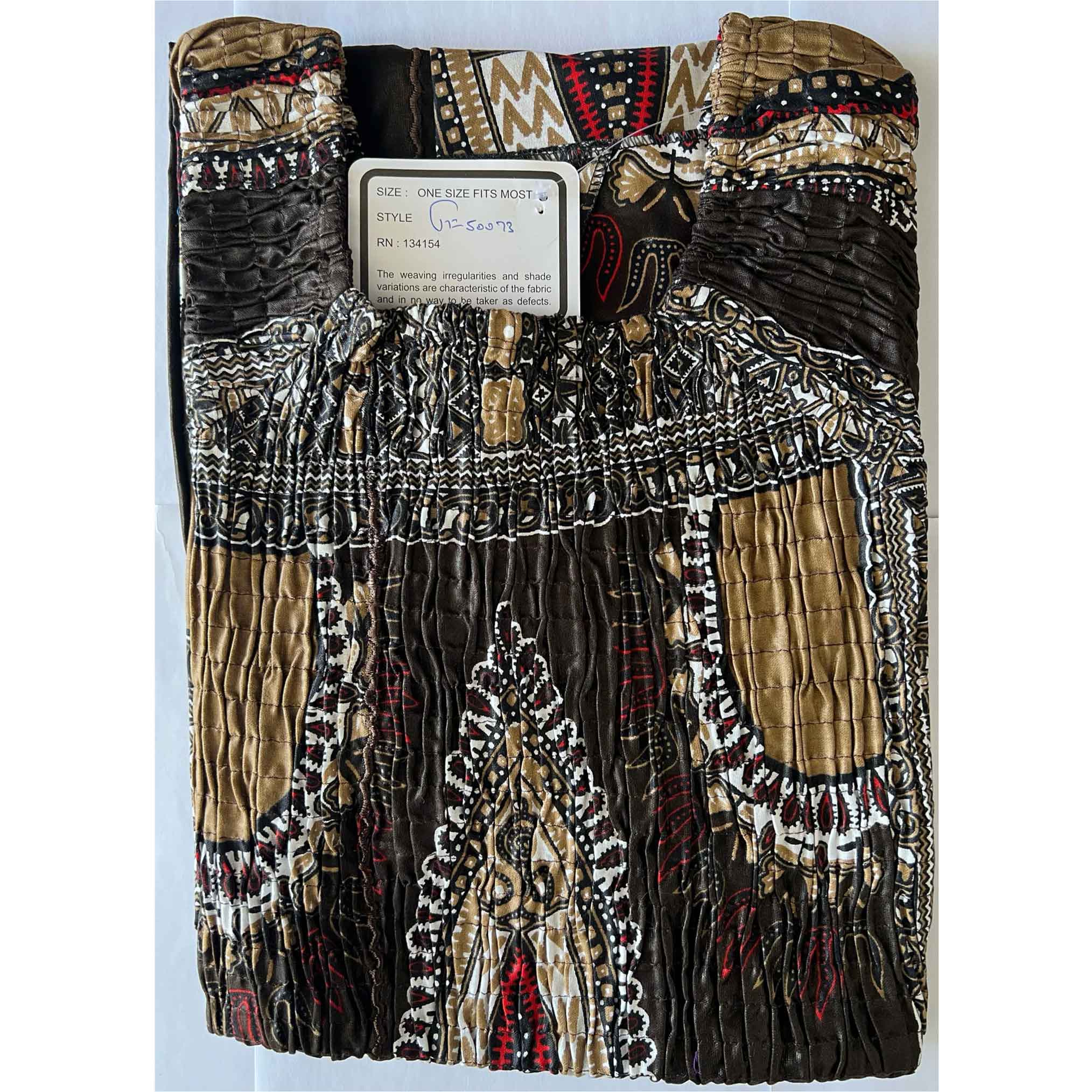 African Women's Dashiki Smocking Short Dress -- FI-D50073