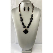 African Black African Stone Necklace Set -- Jewelry 7