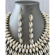 African Cowrie Shell Multi Layered Necklace Set