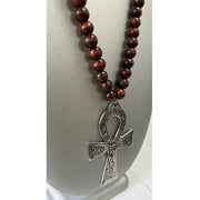African Token Long Beaded Necklace