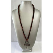 African Token Long Beaded Necklace