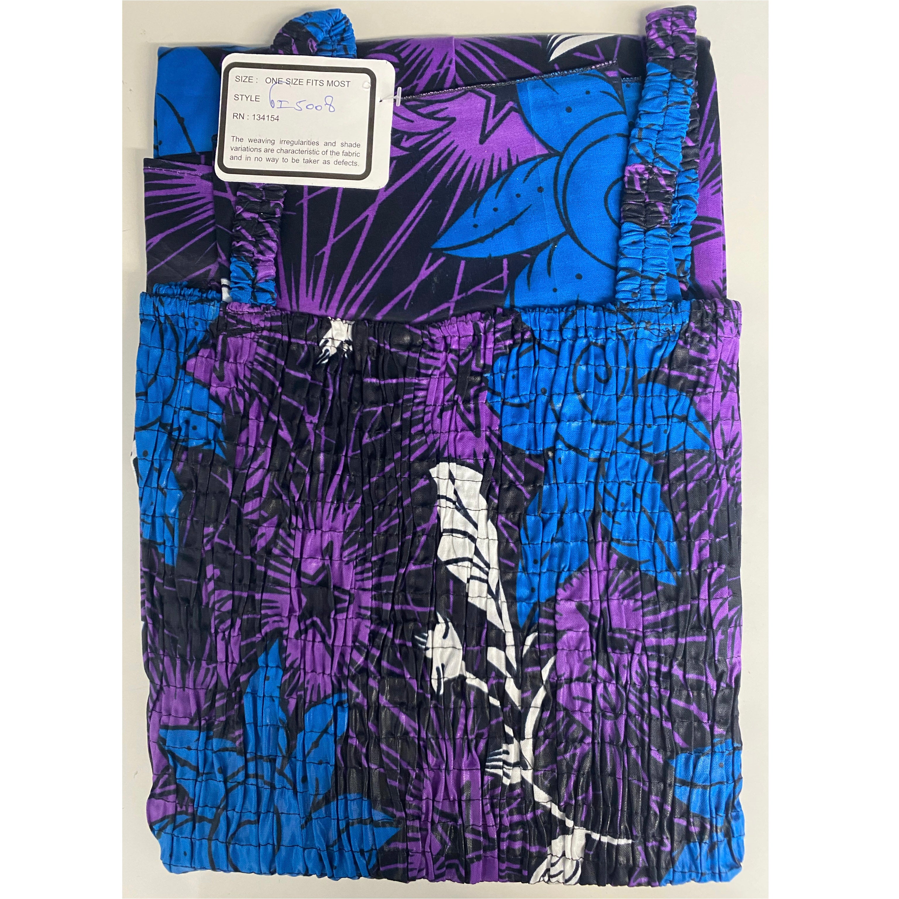 Women's Sleeveless Printed Maxi Dress with Smocking - FI-5008
