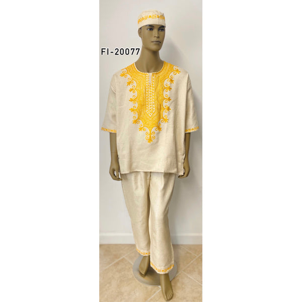 African Men's Dashiki Shirt Pant Set - FI-20077