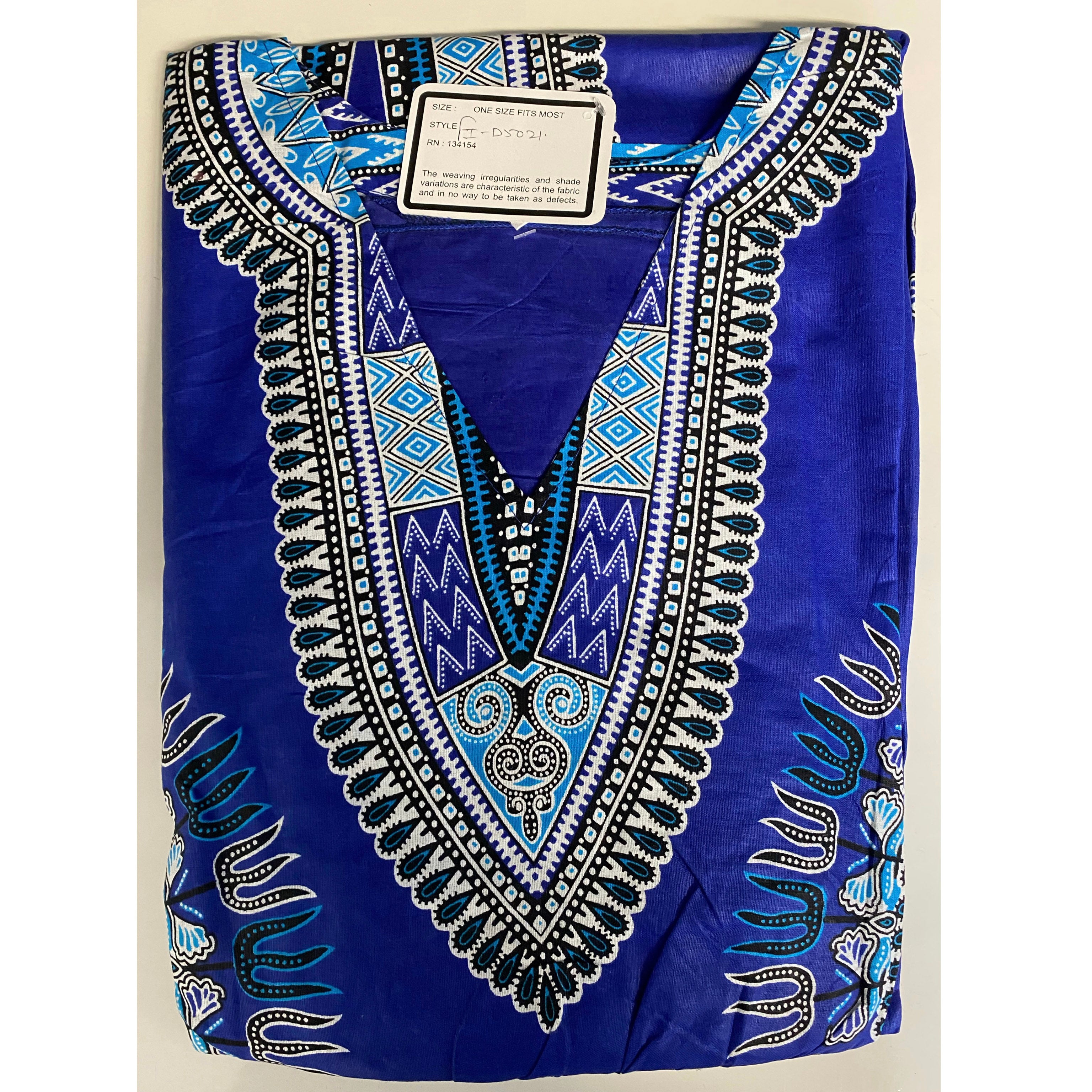 Women's Dashiki V-Neck Long Sleeve Maxi Dress - FI-D5021