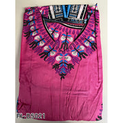 Women's Dashiki V-Neck Long Sleeve Maxi Dress - FI-D5021