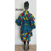 African Women's Oversized Hi-Low Collared Jacket -- FI-3033