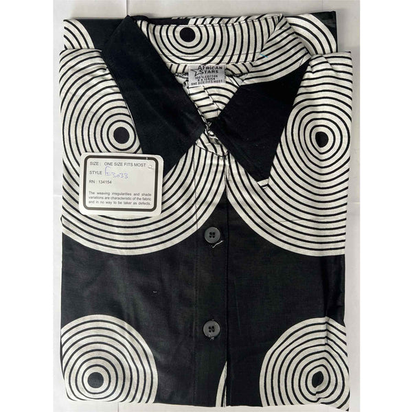 African Women's Oversized Hi-Low Collared Jacket -- FI-3033