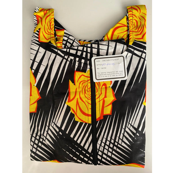 Women's African Print Flare Sleeve Peplum Blouse - FI-2049P