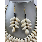 African Women's Cowrie Shell Long Tribal Necklace