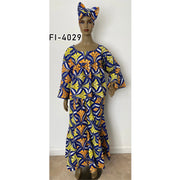 Women's Long Sleeve Blouse with Maxi Skirt Set - FI-4029