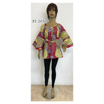 Women's Printed Long Sleeve Printed Tunic with Tie Waist