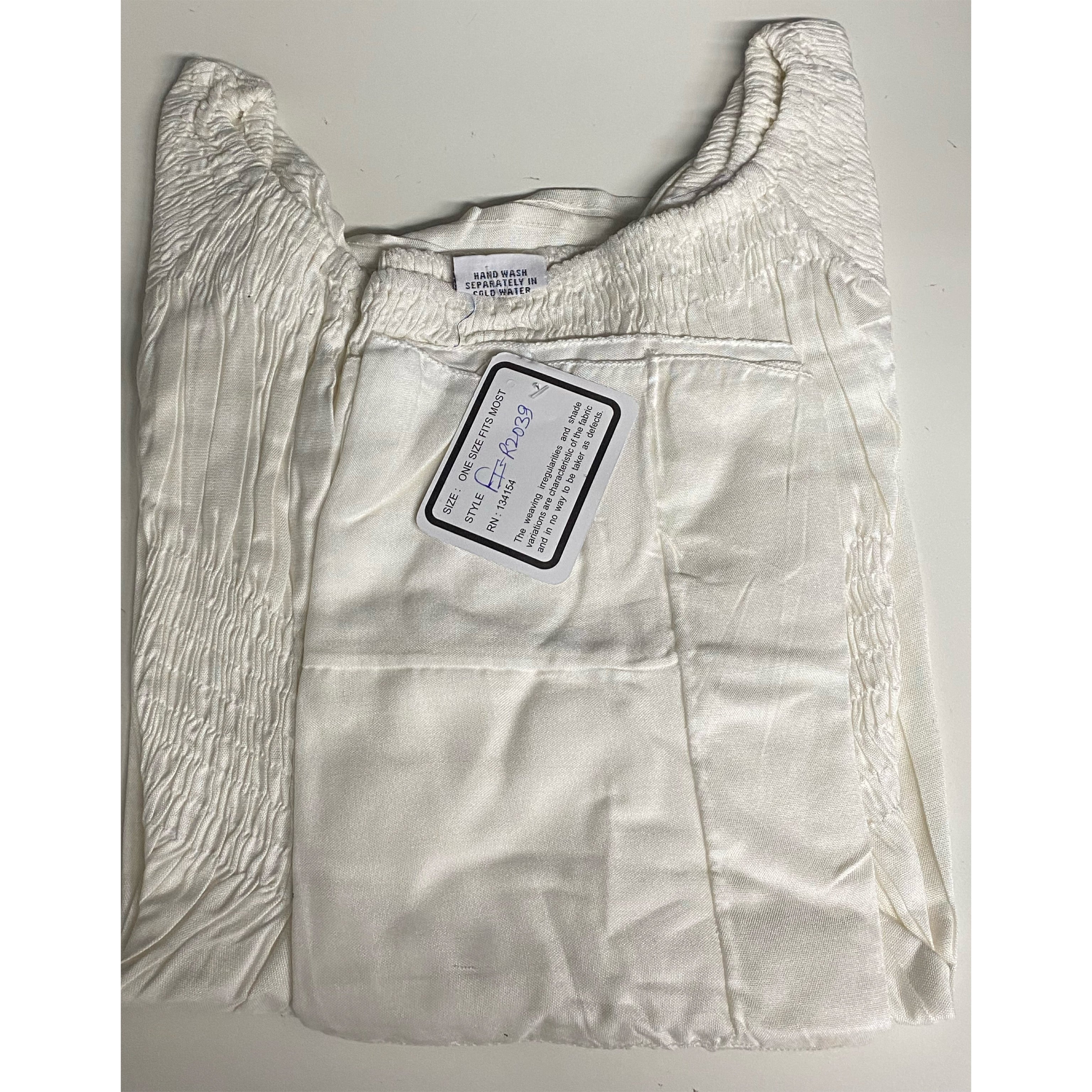 Women's Off Shoulder Bell Sleeve Smocking Blouse