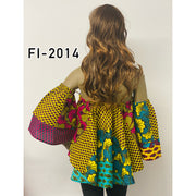 Women's Printed Stretchy Off Shoulder Top - FI-2014