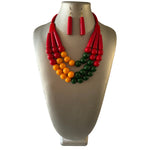 Women's Beaded Layer Necklace Set -- Jewelry 10A
