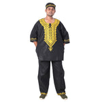 Men's Black 3 Piece Suit with Gold Embroidery -- FI-20086