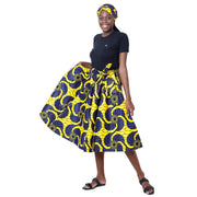 Women's African Printed High Waisted Short Skirt - FI-36
