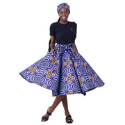 Women's African Printed High Waisted Short Skirt - FI-36