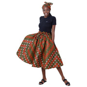 Women's African Printed High Waisted Short Skirt - FI-36