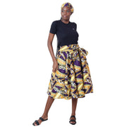 Women's African Printed High Waisted Short Skirt - FI-36