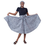 Women's African Printed High Waisted Short Skirt - FI-36