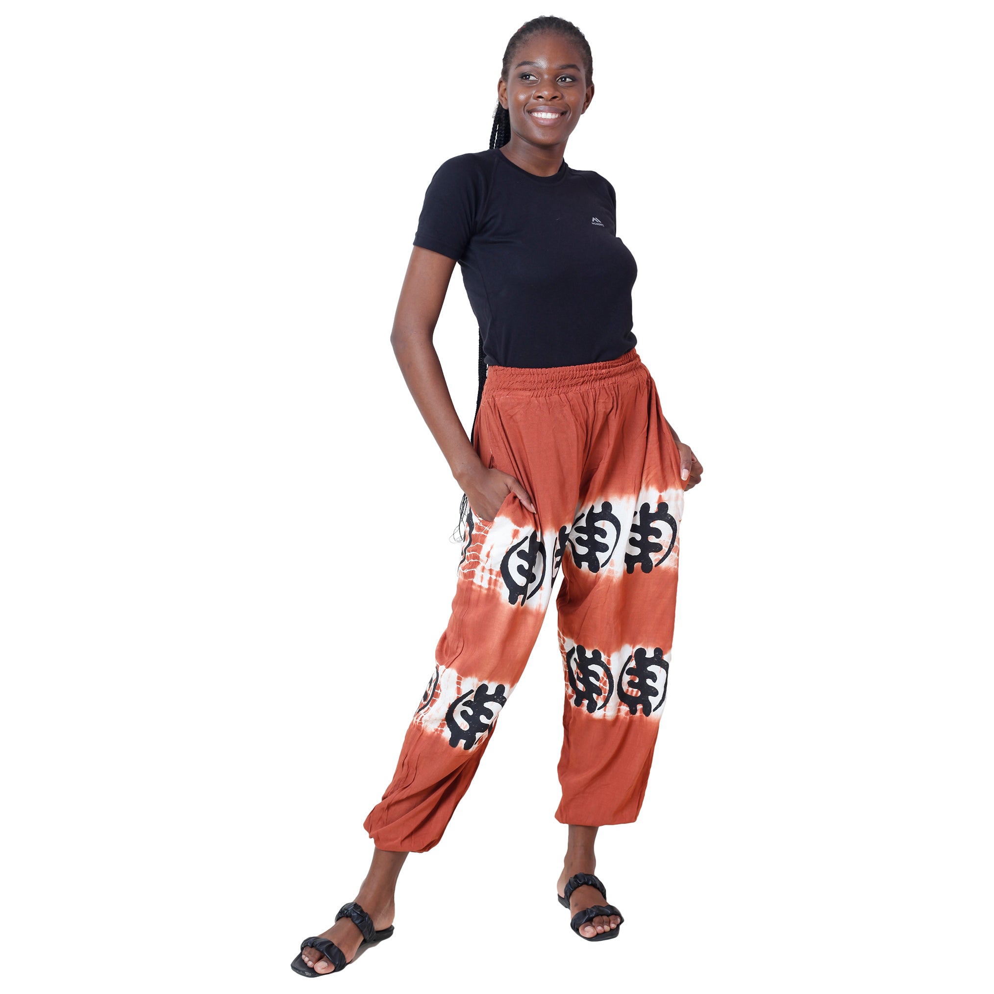 Women's African Elastic Waist Jogger Pants 