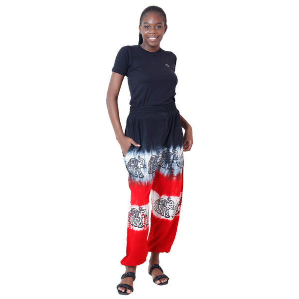 Women's African Printed Elastic Waist Jogger Pants