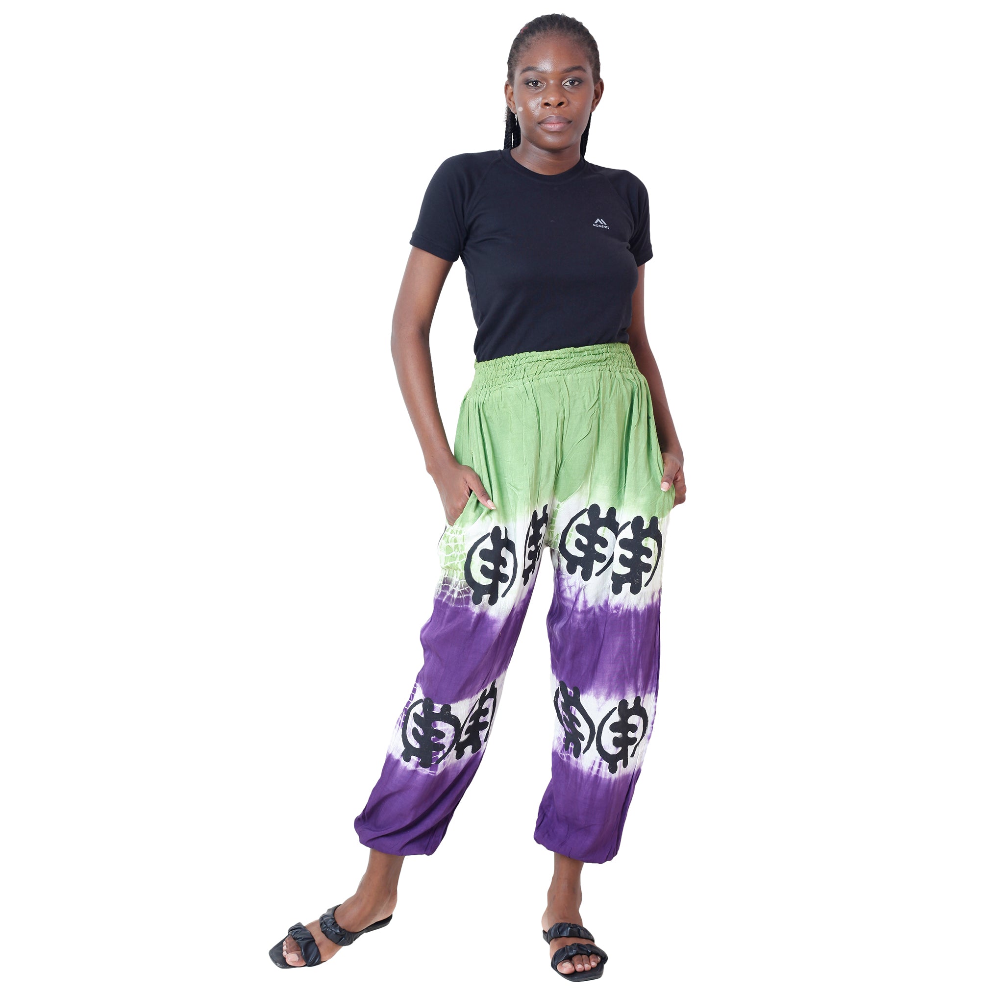 Women's African Elastic Waist Jogger Pants 