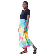 Women's African Maxi Tie Dye Skirt