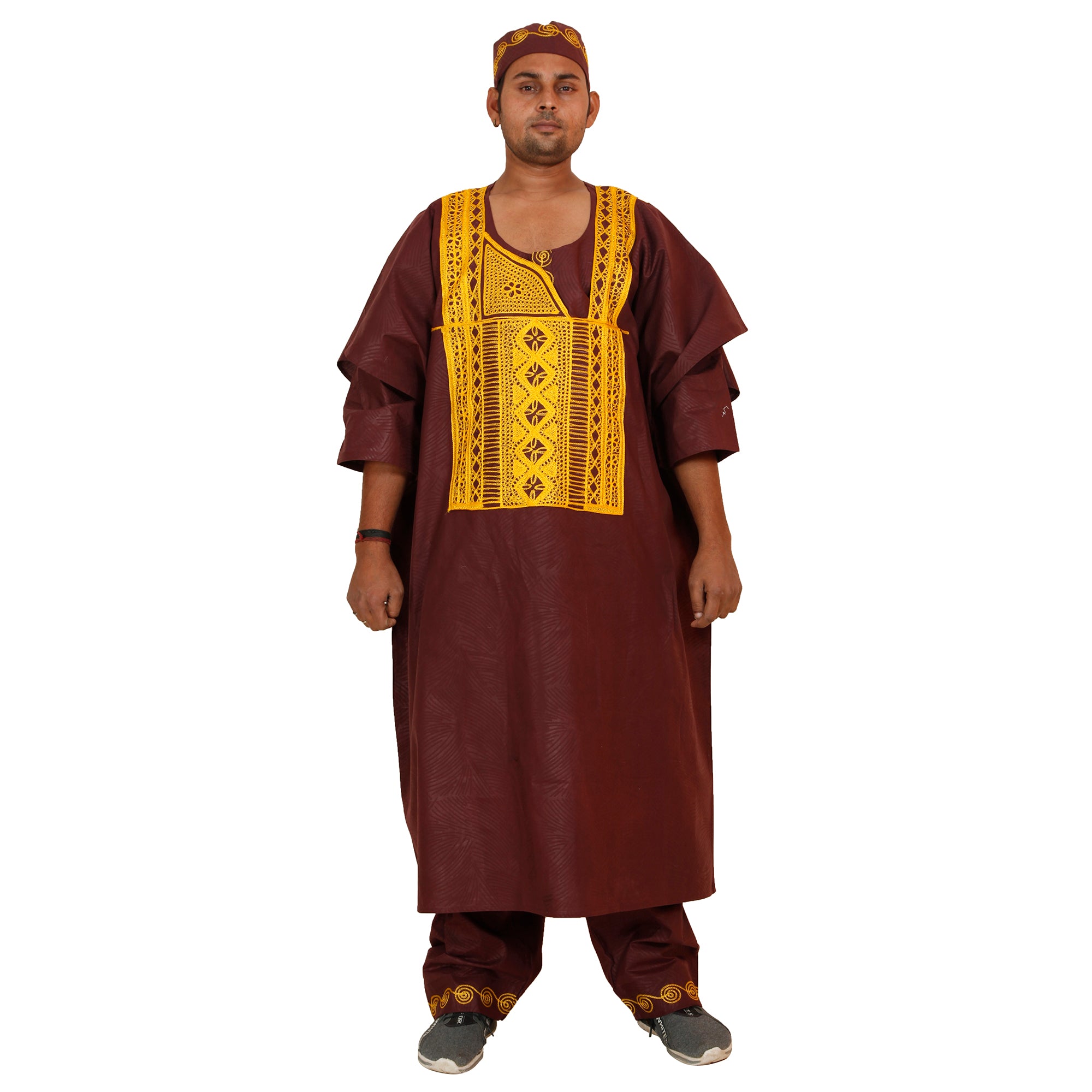 Men's Grand Boubou 4 Piece Kaftan Set - FI-40051