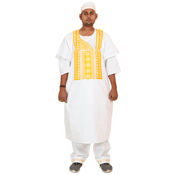 Men's Grand Boubou 4 Piece Kaftan Set - FI-40051