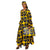 Women's Printed Long Sleeve Maxi Wrap Dress with Handbag- FI-70 FS