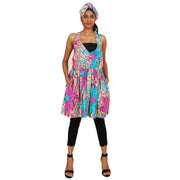 Women's Criss Cross Back Halter Neck Dress - FI-2073